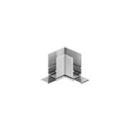 VK Lighting Eiva - système de rail magnétique - Profil d'angle en saillie horizontal - 5 x 5 x 5,62 cm - dimmable DALI - blanc