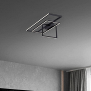 Nova Luce Clea - plafonnier - 92 × 38,5 × 26 cm - LED dimmable 31W incluse, noir sable