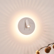 Lucide Bentjer - applique murale -Ø 14 x 10,5 cm - 6W + 3W LED inclus - blanc