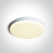 ONE Light Plafo - plafonnier - Ø 26 x 5,5 cm - 26W LED inclus - IP65 - blanc