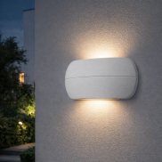 Nova Luce Prato - applique murale extérieure - 18,4 x 11 x 3,6 cm - 10W LED inclus - IP65 - blanc sablé