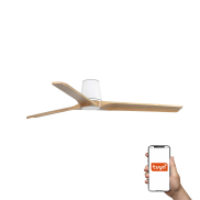 Faro Heywood Tub L Tuya Smart - ventilateur de plafond - Ø 132 cm - blanc mat et pino