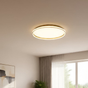 Nova Luce Willow - plafonnier - Ø 60 x 6 cm - 52W LED inclus - or