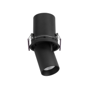 Nova Luce Pin - spot en saillie 1L - Ø 8,4 x 18,6 cm - 12W LED inclus - IP32 - noir