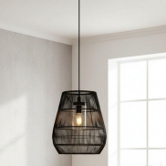 Lucide Nerida - lampe suspendue - Ø 35 x 389 cm - IP44 - noir