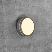 Nordlux Smart Ava - applique murale - éclairage intelligent - Ø 20 x 6,7 cm - 9,5W LED inclus - IP54 - gris