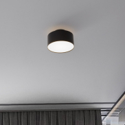 Nova Luce Ozen - plafonnier - Ø 14 x 8,8 cm - 24W LED inclus - noir sablé