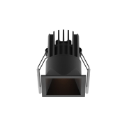 Nova Luce Bree - spot à encastrer - 56 x 56 mm, 50 x 50 mm à encastrer - 7W LED inclus - IP32 - noir