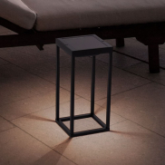 Nova Luce Tegolo - lampe de table portable à énergie solaire avec port USB - 15,1 x 39,2 x 16,6 cm - 2W LED inclus -  IP54 - anthracite foncé