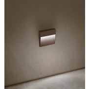 Century Italia Paseo - applique d'extérieur - 10,5 x 10,5 x 2,4 cm - 4W - IP54 - brun