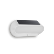 Century Italia Aura - applique extérieure solaire avec capteur - 25 x 6,6 x 12 cm - 5W LED inclus - IP54 - blanc