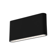 Century Italia Forma - applique murale extérieure - 17,5 x 2,9 x 9 cm - 12W LED inclus - couleur de lumière réglable - IP54 - noir