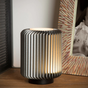 Lucide Turbin - lampe à poser - Ø 10,6 x 13,7 cm - 5W LED incluse - gris