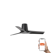 Faro Hey Tub S Tuya Smart - ventilateur de plafond - Ø 90 cm - noir mat