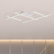 Nova Luce Pace - plafonnier - 80 x 8 x 62 cm - 63W dimmable LED inclus - blanc sablé