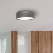 Nova Luce Perleto - plafonnier - Ø 35 x 13 cm - gris