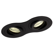 Maxlight Signal II - spot encastré - 170 x 90 mm, Ø 2 x 75 mm encastré - noir