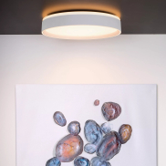 Lucide Nuria - plafonnier - Ø 40 x 7,5 cm - 24W LED inclus - 3 niveaux de gradation - blanc