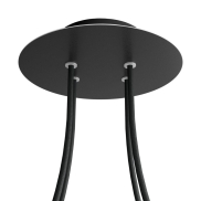 Creative Cables - Rose-One Rosace de plafond ronde pour 4 points lumineux - Ø 20 x 3,5 cm - noir