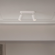 Nova Luce Mao - spot en saillie 2L - 5,5 x 16,5 x 26 cm - IP44 - blanc sable