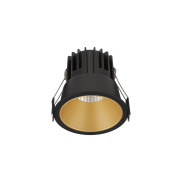 Nova Luce Luela - spot encastré - Ø 85 mm - taille d'encastrement 75 mm - 13W LED inclus - noir et or -3000K