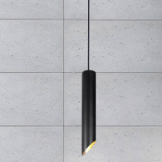 Nova Luce Pero - lampe suspendue - Ø 6 x 150 cm - noir et or