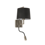 Faro Frame - applique murale avec interrupteur - 21,5 x 28 x 17,6 cm - 3W LED inclus - noir et vieil or