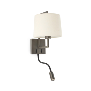 Faro Frame - applique murale avec interrupteur - 21,5 x 28 x 17,6 cm - 3W LED inclus - beige et vieil or