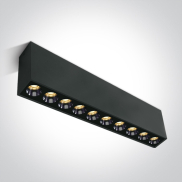 ONE Light Dark Light Plafonniers - plafonniers - 27,3 x 3,7 x 8,3 cm - 24W LED inclus - noir