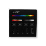 Commande murale magnétique KLUS 4 zones - Bandes de leds RGB+CCT - noir
