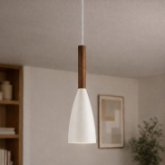 Design for the People Pure 10 - lampe suspendue - Ø 10 x 344 cm - blanc et brun