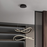 Nova Luce Celestia - lampe suspendue -  Ø 60 x 120 cm - 87W dimmable LED inclus - noir