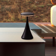 Nova Luce Elbo - lampe de table rechargeable pour extérieur - Ø 9 x 17 cm - 2W dimmable LED inclus - IP54 - noir sablé