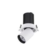 Nova Luce Naruto - spot à encastrer - Ø 95 mm à encastrer - 15W LED inclus - blanc avec noir - couleur de lumière blanc chaud