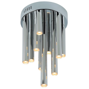 Maxlight Organic - plafonnier - Ø 20 x 34 cm - 10 x 1W LED dimmable inclus - chrome