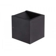 Artdelight Cube - applique murale extérieure - 10 x 10 x 10 cm - 6W LED dimmable inclus - dim to warm - IP54 - noir