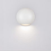 Nova Luce Passo - applique murale extérieure - Ø 12 x 4 cm - 3W LED inclus - IP65 - blanc sablé
