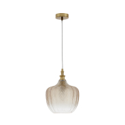 Nova Luce Loni - lampe suspendue - Ø 24 x 120 cm - champagne