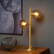 Lucide Tycho - lampe à poser - 15 x 22 x 43 cm - or mat