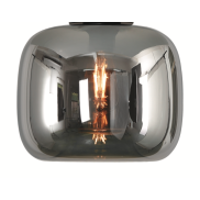 Artdelight Preston - abat-jour en verre - Ø 28 x 26 cm - titan
