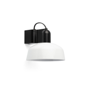 Faro Tatawin - applique - Ø 18,4 x 15,5 cm - noir satiné et blanc brillant