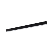 Nova Luce Gent - profilé lumineux linéaire - 120 x 3,8 x 7 cm - 40W LED inclus - noir - couleur de lumière blanc chaud