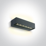 ONE Light Linear Outdoor Series Double Sided - applique murale - 22,2 x 7 x 5 cm - 2 x 6W LED inclus - IP65 - anthracite