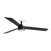 Faro Rudder L - ventilateur de plafond avec lumière et rosace encastrée - Ø 132 cm - noir mat