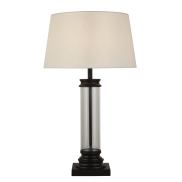 Searchlight Pedestal - lampe à poser - Ø 37 x 63 cm - noir et crème