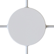 Creative Cables - rosace cylindrique en métal avec 4 trous latéraux - Ø 12 cm - blanc