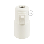 Creative Cables - Prise E27 avec interrupteur - Ø 3,9 x 7,7 cm - blanc