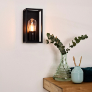 Lucide Carlyn - applique murale - 12,6 x 12,5 x 25 cm - IP54 - noir