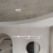 Nova Luce Pace - lampe suspendue - 102 x 204 x 80 cm - 83W dimmable LED inclus - blanc sablé