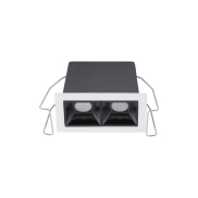 Nova Luce Akira - spot à encastrer - 7,5 x 4,5 cm - 68 x 37 mm taille d'encastrement - 5W LED inclus - noir - blanc chaud